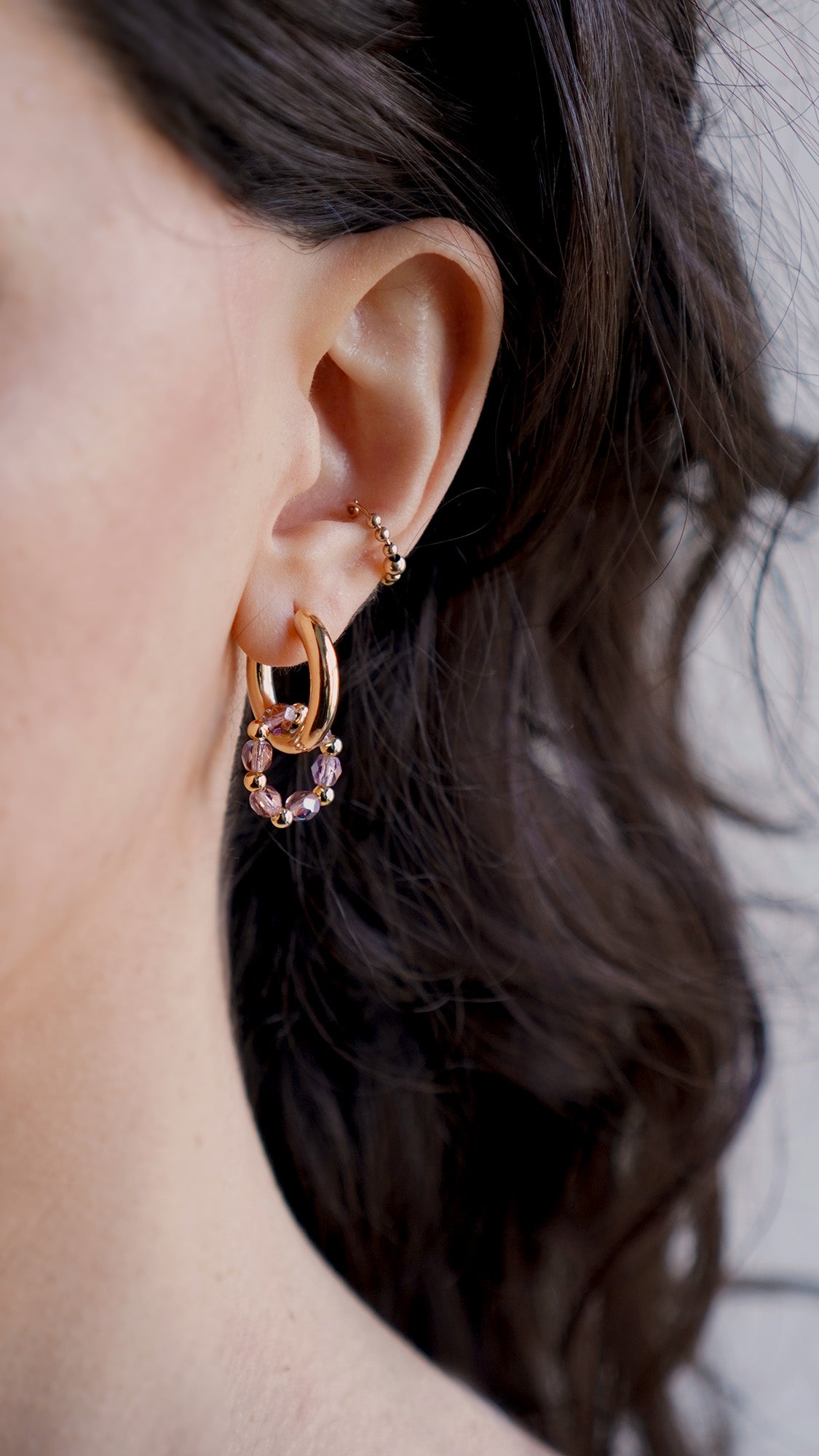 Sunset hoop earrings 